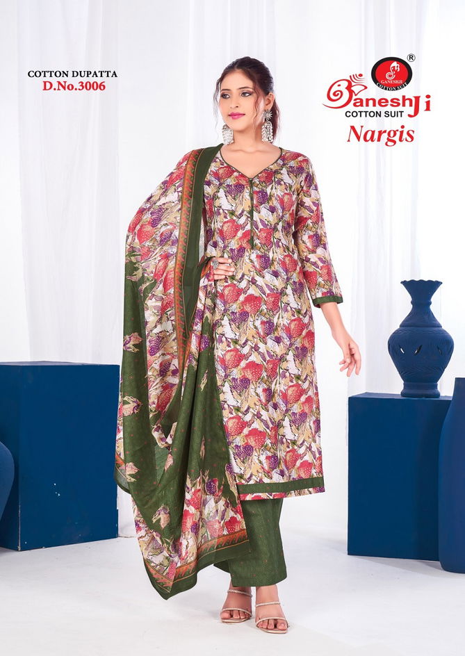 Nargis Vol 3 By Ganeshji Indo Cotton Dress Material Wholesale Shop In Surat
